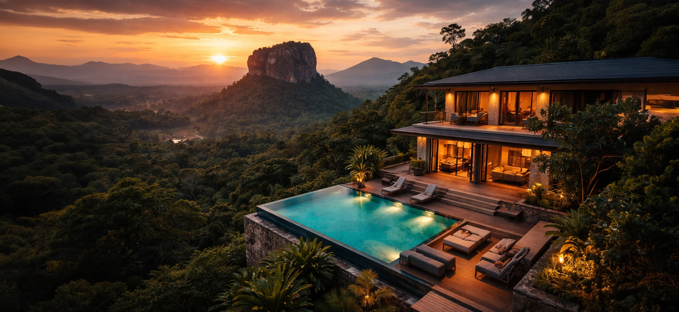 Luxury villa with scenic view